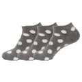 BambooMN Women's X-Large Fuzzy Soft Aloe Infused Nylon Spa Socks, Grey Dots, 3 Pairs