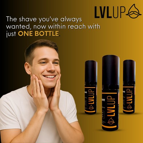Premium Shave Oil for Men - LVLUP is a 100% Natural Shave Oil for Sensitive Skin - Prevents Razor Burn & Bumps - No need for shaving cream, soap, gel, aftershave, all-in-one product.(1oz)