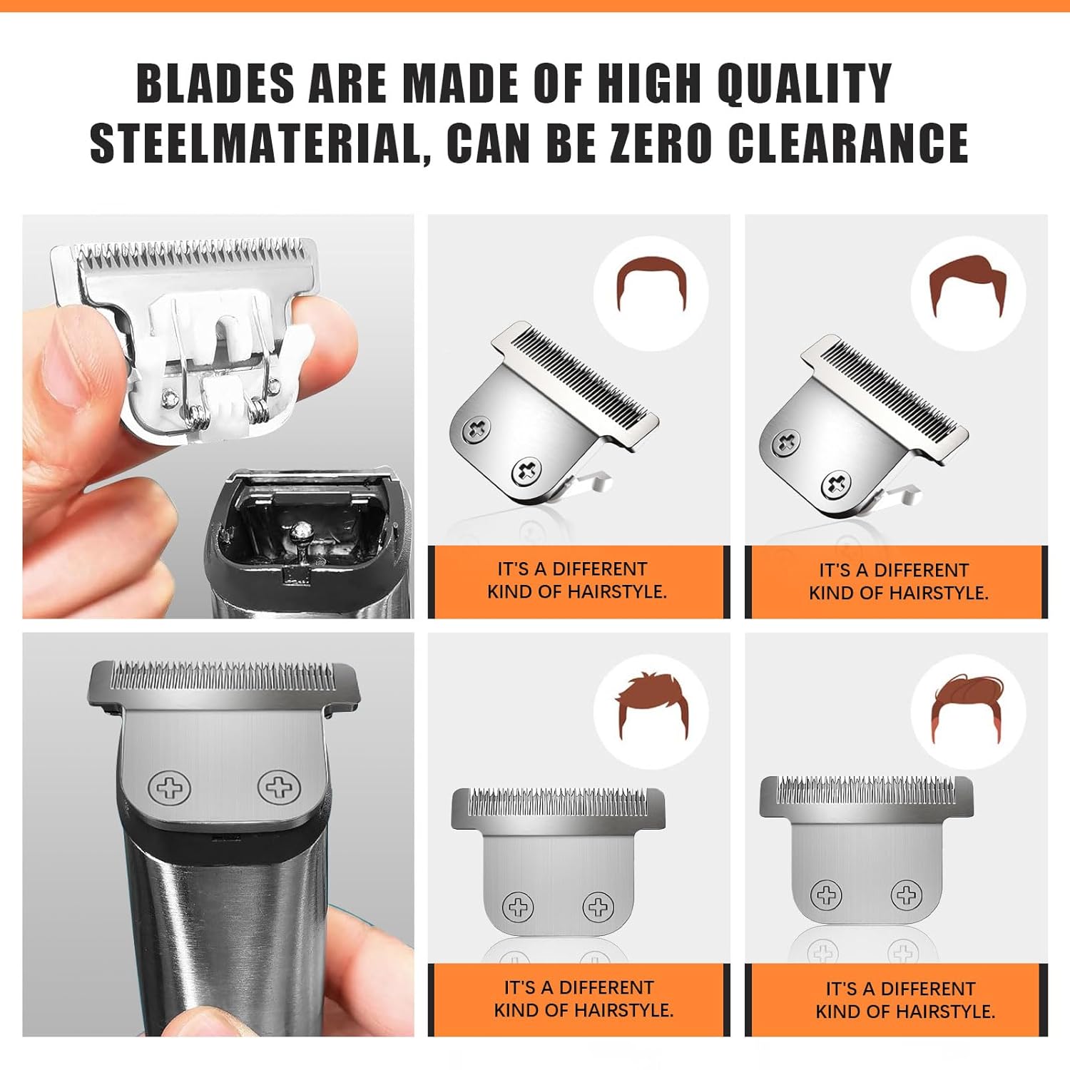 Wahl T-Blade Replacement Blades - Detachable 40mm Stainless Steel for Trimmers 9864/9864SS/9686/9818A/9854L/9876L