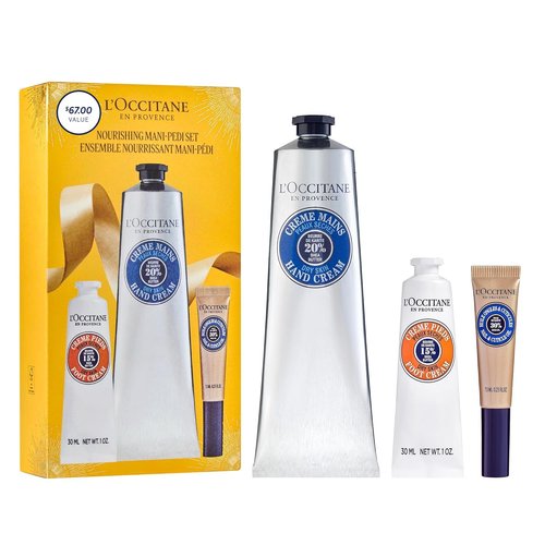 L’Occitane Nourishing Mani-Pedi Gift Set | Shea Butter Hand & Foot Cream Trio for Daily Care