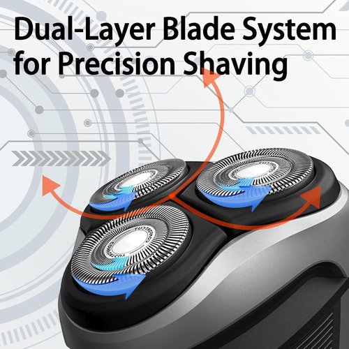 SH30/52 Replacement Blades - Dual-Ring Precision Shaving Heads with Titanium Coating | 6-Pack for Series 1000, 2000, 3000 & PTxxx Razors