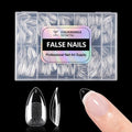 COLOURSMILE Short Almond Full Cover Nail Tips - 216pcs Pre-Shaped Gel Gelly Tips, 12 Sizes for Acrylic Nail Extension, Home DIY & Nail Salon