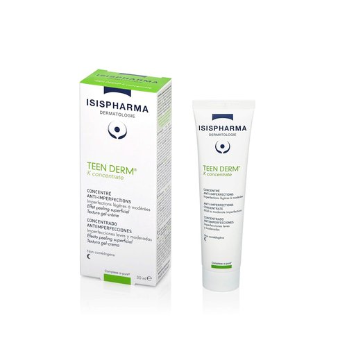 ISIS Pharma Teen Derm K Concentrate Serum - 30ml Active Formula for Oily Skin & Acne Treatment
