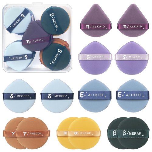 14Pcs Air Cushion Makeup Sponges for Foundation Concealer Teardrop Mix Setting Powder Puff Makeup Cushion Puff Foundation Sponge Blender Sponge for Liquid, Cream, and Powder