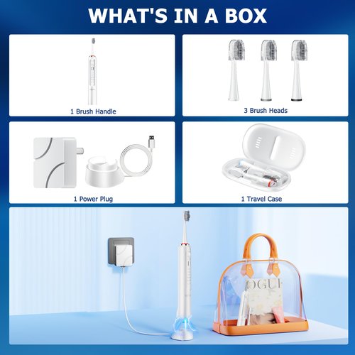 OILSAO Electric Toothbrush with Water Flosser, Advanced 2.0 Flossing Toothbrush Combo in One with 5 Brush Modes & 3 Floss Speeds,500 ML Cordless,for Adults,Teeth, Gums, Braces, Dental Care,White