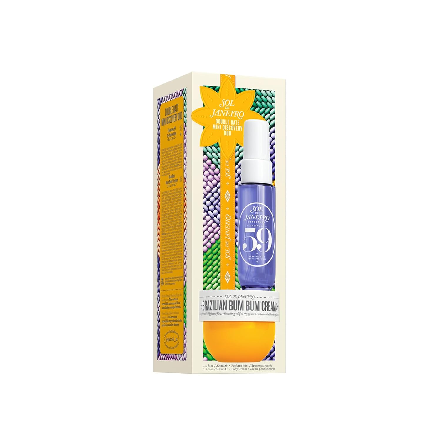Sol de Janeiro Double Date Beauty Gift Set - Travel Size Brazilian Bum Bum Cream & Cheirosa 59 Mist | Limited Edition