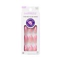 KISS imPRESS No Glue Mani Press On Nails, Design, 'Wild Venus', Pink, Medium Size, Almond Shape, Includes 30 Nails, Prep Pad, Instructions Sheet, 1 Manicure Stick, 1 Mini File