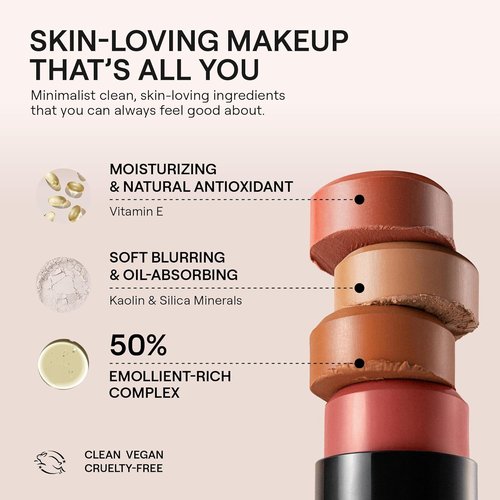 Nudestix Nudies Bronze All Over Matte Bronzing Stick - 3-in-1 Cream Bronzer for Cheeks, Eyes & Lips | Natural Contour & Sun-Kissed Glow