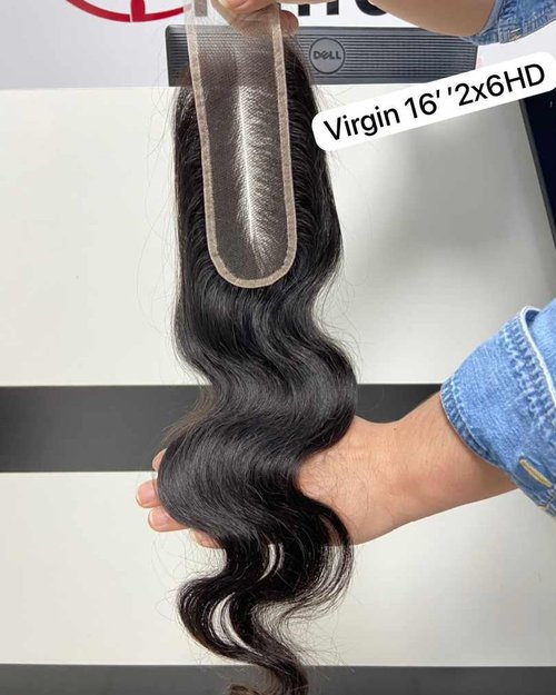 ENOYA 2x6 HD Lace Closure Body Wave Human Hair Pre Plucked and Bleached，Skinlike Real Hd Swiss Lace Invisible 2 By 6 HD Lace Closure Virgin Human Hair With Clean Hairline