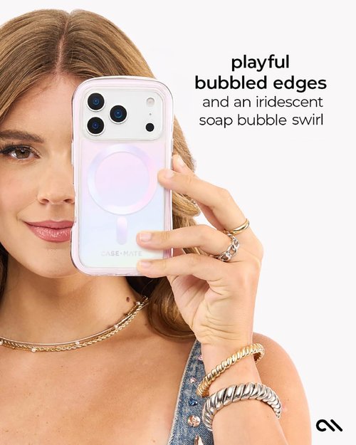 Case-Mate Jelly Pop iPhone 17 Pro Max Case - Stylish Iridescent Design with 16ft Drop Protection | MagSafe Compatible