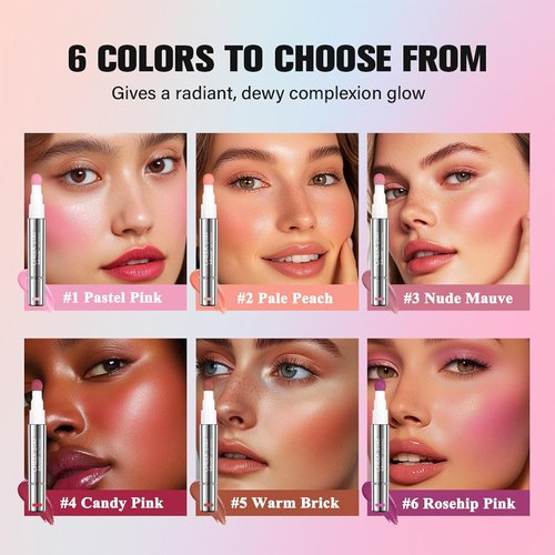 Skiennix Liquid Blush - High Pigment, Buildable Cream for Radiant, Flushed Cheeks | #3 Nude Mauve, 1 PC