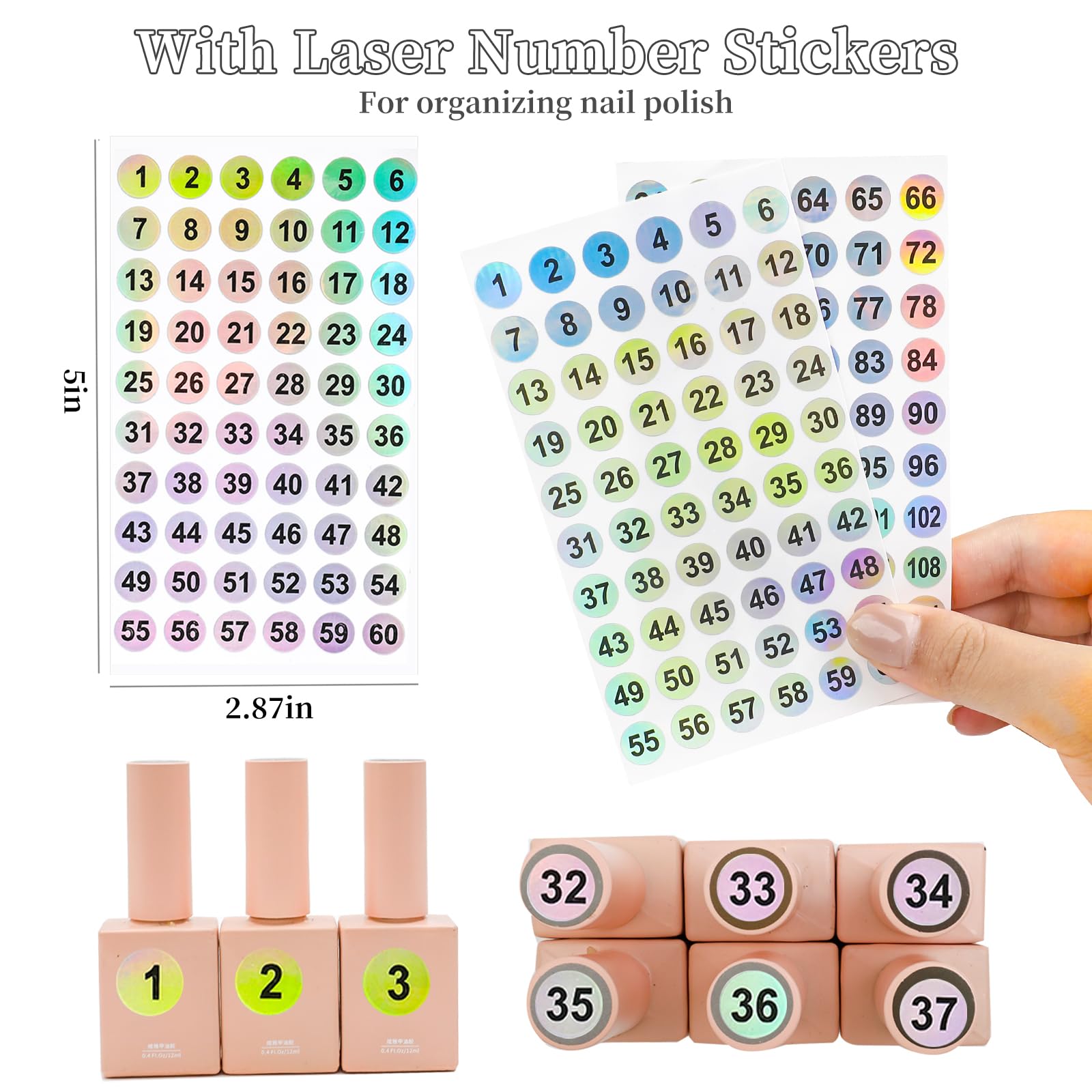 YINGJEE Nail Color Display Book Nail Swatch, 120 Colors Nail Polish Sample Display Book with Transparent Replacement Nails, Professional Nail Gel Color Card Book, No Need Pasting, No Need Glue