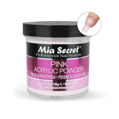 Mia Secret Pink Acrylic Powder - Professional Quality Nail Enhancement | 4 oz. Size