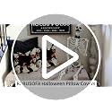 Halloween Ghost Pillow Covers 20x20 Set of 2 Black White Decor - Ghost Boo
