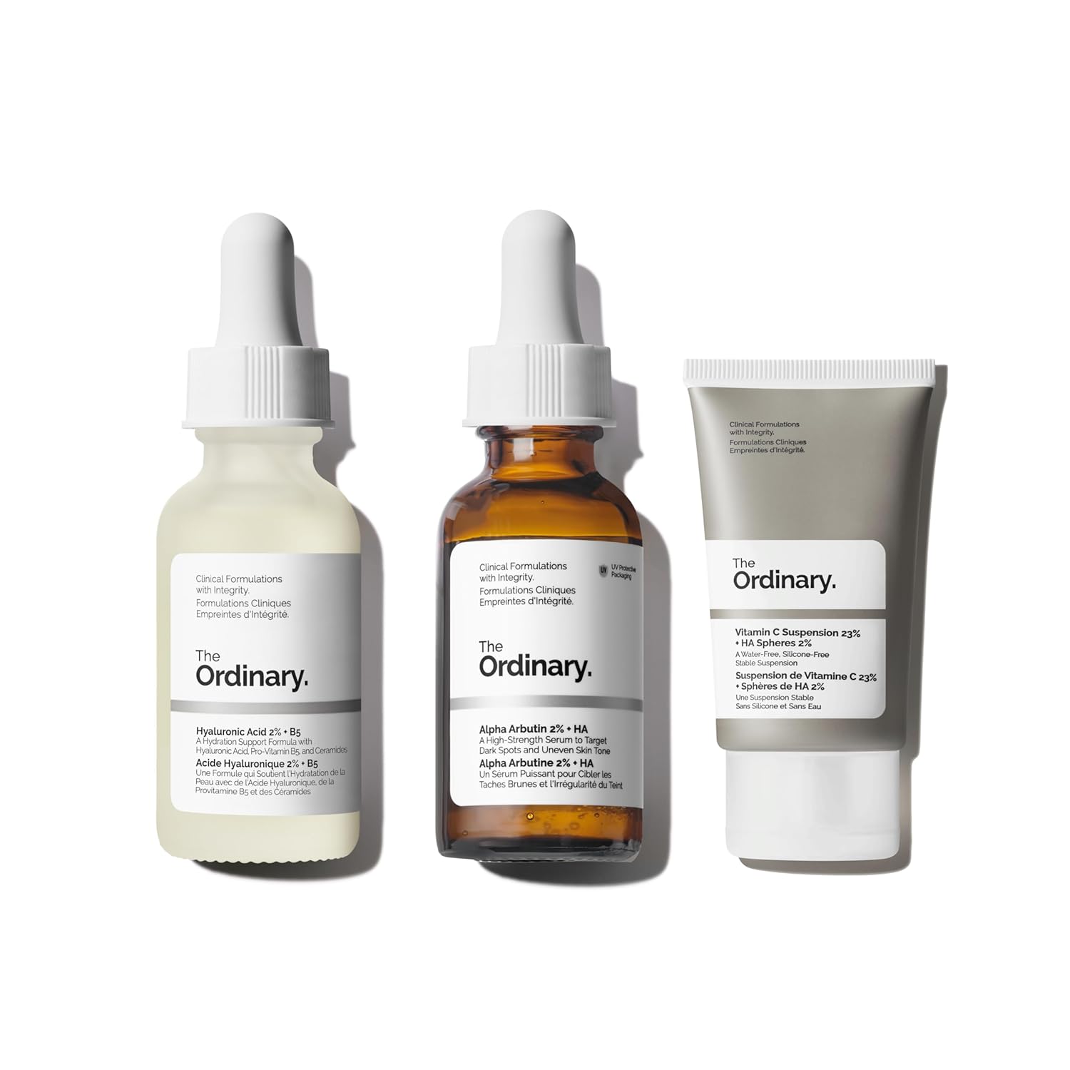 The Ordinary Dark Spot Collection - Skin Care Bundle with Vitamin C, Alpha Arbutin & Hyaluronic Acid | 3 x 1 Fl Oz