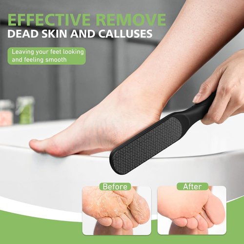 BALUCA Hard Skin Remover Nano Glass Foot File - Durable Callus Remover & Hygienic Pedicure Tool | Black