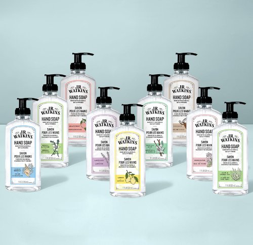J.R. Watkins Gel Hand Soap Refill, Moisturizing Hand Wash, Formulated with Plant-Based Cleansers, Alcohol-Free, Cruelty-Free, Lemon, 34 Fl Oz, 2 Pack