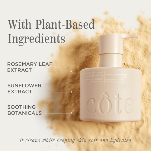 Cote Beauty’s Nourishing Hand & Body Wash for Dry Skin, Soothing Formula, Hydrating Body Wash for Sensitive Skin, Antioxidant Rich Cleanser, Vegan & Cruelty-Free, Made in USA, 10 Fl Oz
