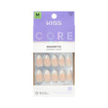 KISS CORE, Press On Nails, Nail glue included, 'Patchouli', White, Medium Size, Almond Shape, Includes 32 Nails, 2g Glue, 1 Manicure Stick, 1 Mini File