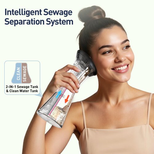 Ear Wax Removal - Electric Ear Cleaner with IPX7, Water Powered Ear Cleaning Tool with Irrigation Flusher, 6 Tips, 4 Pressure Settings - Safe & Effective for Ear Wax Cleaning Gifts for Women Men