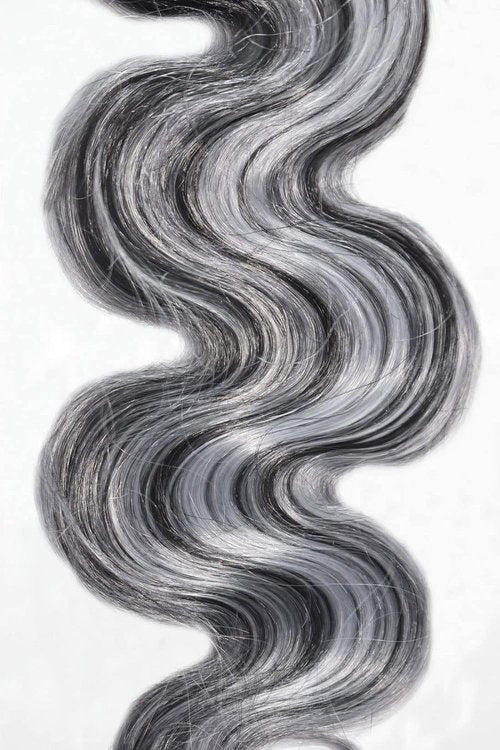 Cklikeb Human Hair Bundles P4/Grey Color Body Wave Bundles Unprocessed Brazilian Virgin Human Hair 16 18 20 Inch 3 Bundles Quick Weave Human Hair Extensions 300g (P4/GREY Body Wave, 16 18 20)