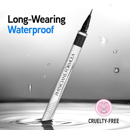 Physicians Formula Eye Booster Liquid Eyeliner - Waterproof Precision, Lash-Boosting Complex, Ultra Black, Vegan & Cruelty-Free