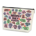 Therapist Gifts Inspirational Therapist Makeup Bag Cosmetic Bag Mental Health Gifts Teacher Gifts Birthday Graduation Retirement Thank You Gifts for Women Her Therapist Makeup Zipper Pouch