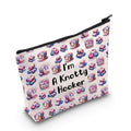 MNIGIU Yarn Crocheter Gift Funny Crochet Cosmetic Bag Crocheting Bag I'm A Knotty Hooker Knitter Gift (Knotty Hooker Bag)