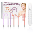 Skin Therapy Wand - Portable Skin Therapy Machine with 6 Glass Tubes - Clarifying - Skin Tightening & Radiance - Wrinkle Reducing