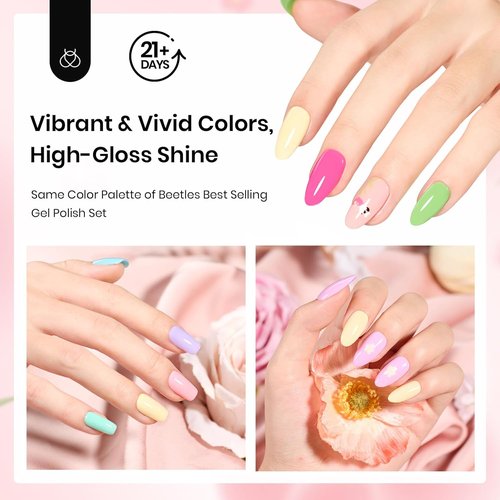 Beetles Dip Powder Nail Kit - 36 Colors Quick-Drying Glitter & Pastel Dipping Powder Set | Perfect for DIY Manicure & Nail Art