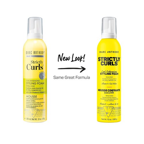 Marc Anthony Curl Enhancing Styling Foam - Extra Hold Mousse with Vitamin E & Silk Proteins | Pack of 2