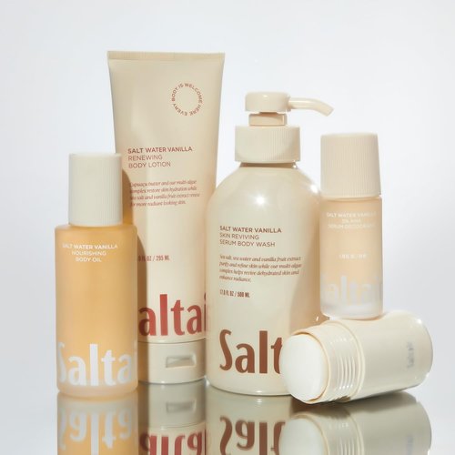 Saltair Body Lotion - Moisturizing Hydrating Cream for Dry Skin | Salt Water Vanilla Scent | 2x 10oz Tubes