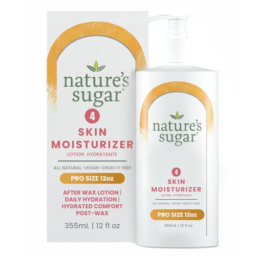 Nature’s Sugar After Wax Care Lotion - Hydrating Moisturizer for Sensitive Skin - Brazilian Wax Aftercare Moisturizer for Women & Men - Cooling Post-Shave Care Esthetician Essentials - 355ml/12 fl oz