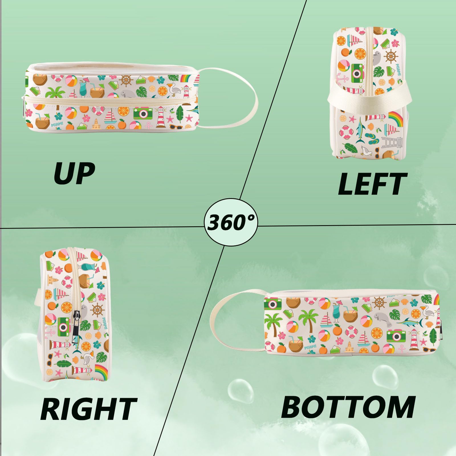 WZMPA Miami Florida Travel Cosmetic Bag Miami Souvenir Gifts Take Me To Miam Zipper Pouch Bag Miami City Trip Gift (To Miami -CMB)