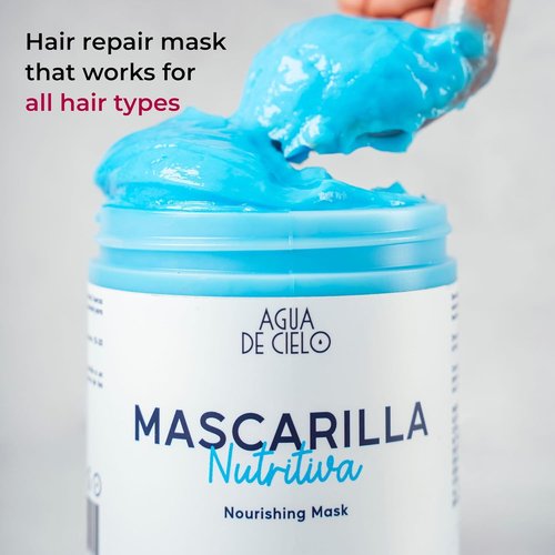 Agua de Cielo Nourishing Hair Mask - Deeply Hydrates & Strengthens Dry Hair with Argan Oil - 16 Oz