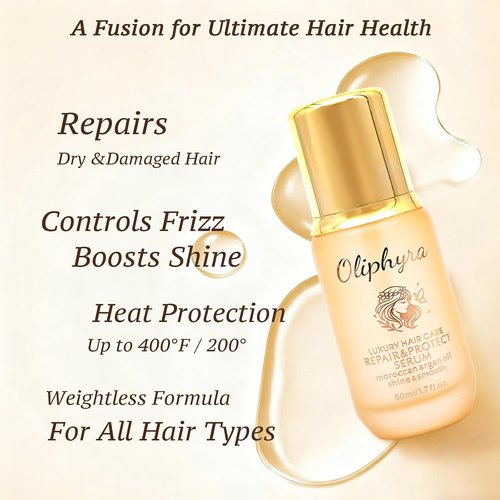 Skiennix Hair Oil - Weightless Serum for Damage Repair & Frizz Control | Paraben-Free, 1.7 Fl Oz