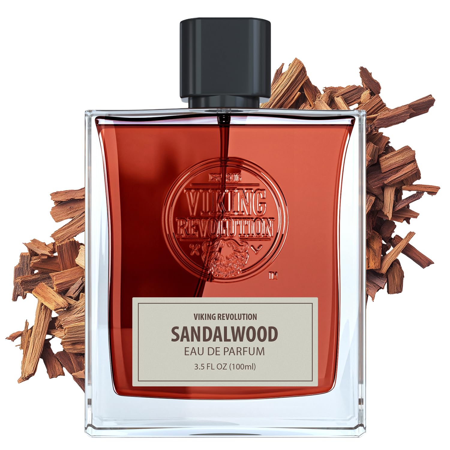 Viking Revolution Sandalwood Cologne for Men | Woody Eau de Parfum with Cedar & Vanilla - 3.5 Fl Oz