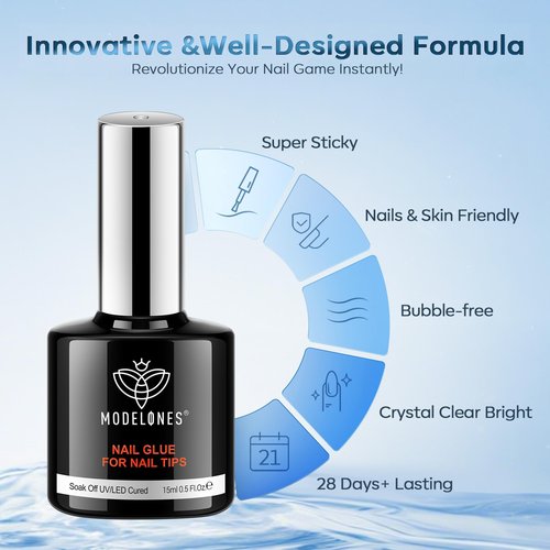 modelones Nail Glue for Nail Tips