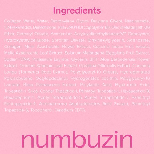 numbuzin No.2 Sheet Mask | Rose PDRN Collagen Plumping Sheet Mask | Korean Mask for face | Brightening, Hydrating, Firming and Moisturizing | Collagen, Peptides, PDRN | 4ea
