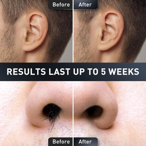 Azang Nose Wax Kit Men 100g Wax USB Fast Heat Unisex Suitable for Different Body Parts Smart Constant Temp 12 Nose Hair Sticks 3 Silicone Pots Valentine's Day Gifts