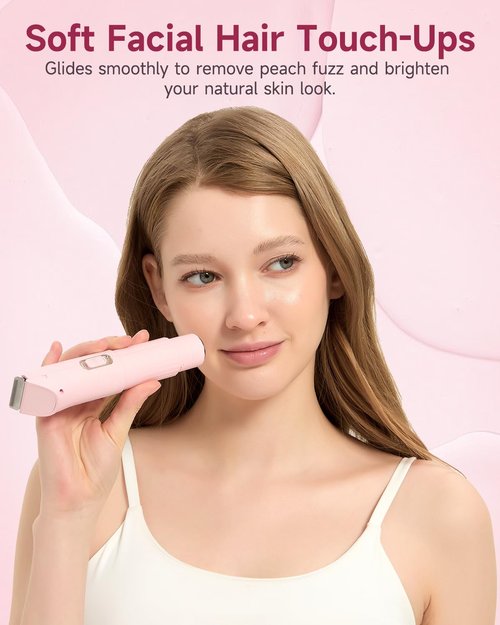 2-in-1 Bikini Trimmer for Women, Electric Personal Full Body & Pubic Hair Trimmer with Foil Shaver, Rechargeable Cordless Razor, Safe on Skin, Gentle Grooming for Intimate Areas, Legs & Underarms