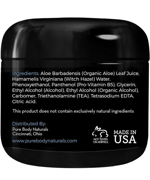 Pure Body Naturals Hair Gel for Men - Natural Aloe Formula for Firm, Healthy Hair | 4 Fl Oz