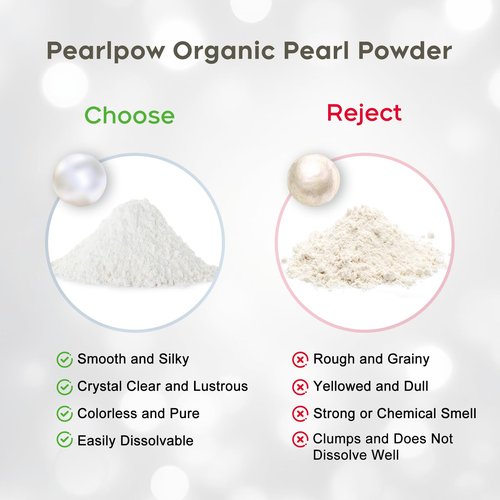 Peralpow Pearl Powder Organic, 100g 100% Natural DIY Skincare, Anti-Aging, Minimizes Pores, Soothes (3.52oz)