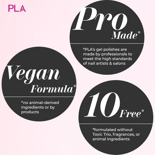 PLA 124 Red Gel Nail Polish - No-Chip Quick Dry Formula | 15ml Soak Off UV Gel | 10-Free Nail Polish