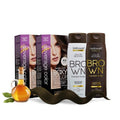 Regine Switzerland Professional Hair Coloring Kit - Permanent Brown Dye with Color Reviving Shampoo & Conditioner | 100% Gray Coverage