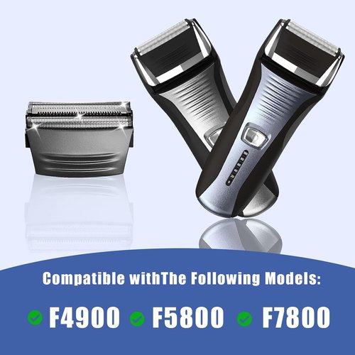 Shaver Replacement Foil Head Compatible with Remington TITANIUM-X Flex & Pivot Foil and Cutter Head for Shaver F4900,F5800,F7800 (Black/2Pack)