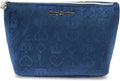 Juicy Couture Makeup Bag - Blue Velour Cosmetics Organizer with Zip Top | Travel Essentials