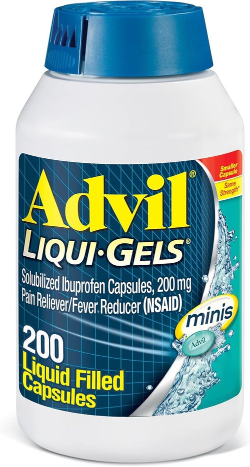 Advil Liqui-Gels Minis | Pain Reliever & Fever Reducer with 200mg Ibuprofen - 200 Liquid Capsules