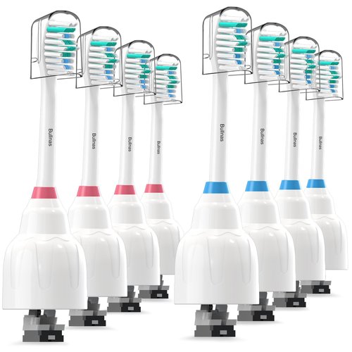 Bullnas Replacement Brush Heads Compatible with Philips Sonicare, Compatible with Sonicare E Series Essence Xtreme Elite Advance and CleanCare Screw-on Electric Toothbrush, BN728, 8 Pack