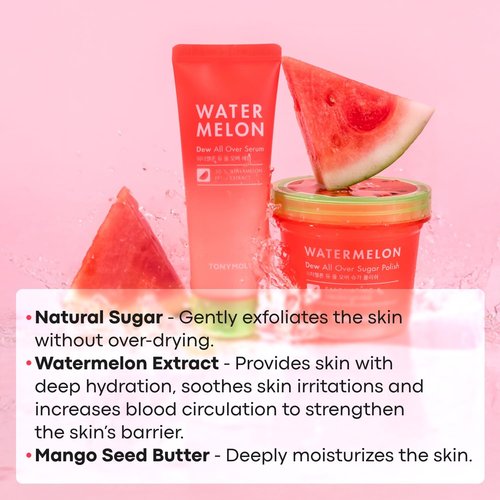 TONYMOLY Watermelon Dew Serum - Hydrating Face & Body Serum for Glowing Skin | Korean Skincare, 3.38 oz